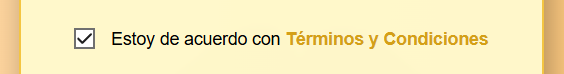 Paso 3: Aceptar términos y condiciones